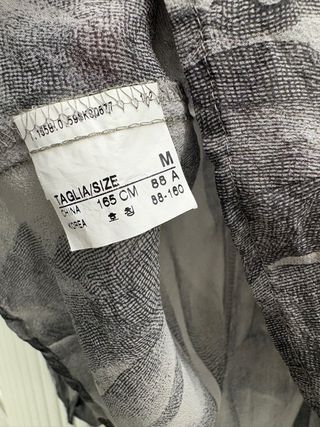 Camicia Sisley donna fantasia grigio/bianco