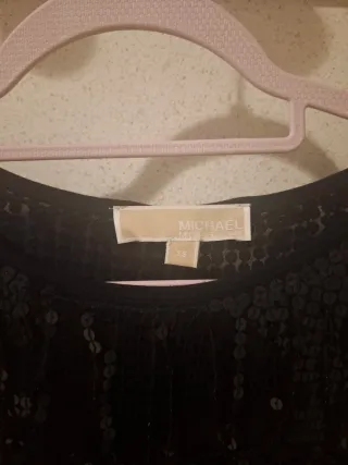 Vestido Michael Kors lentejuelas negro T.XS