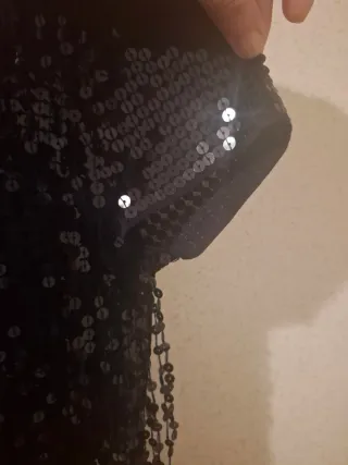 Vestido Michael Kors lentejuelas negro T.XS