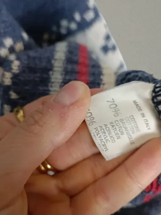 Maglione vintage stile college misto cotone tg XL