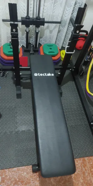 Banco de pesas con soporte - 2 angulos inclinacion