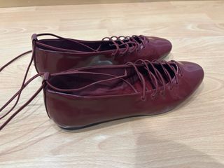 Manoletinas rojas con cordones