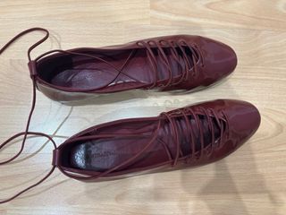 Manoletinas rojas con cordones