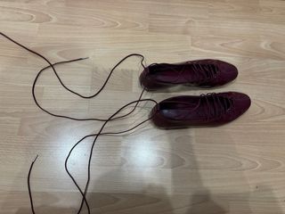 Manoletinas rojas con cordones