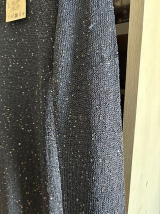 Vestido largo Zara lentejuelas azul plateado