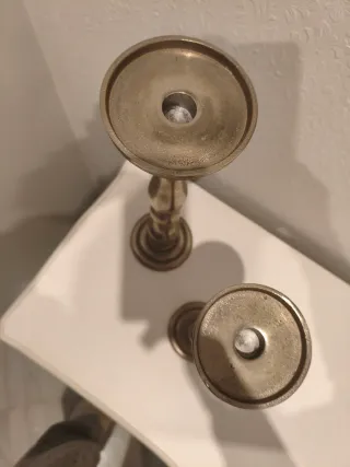 Set de portavelas de metal