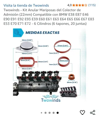 Kit Anulación Palomillas BMW 22mm