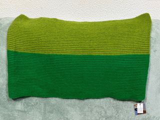 Bufanda de punto verde y verde oliva