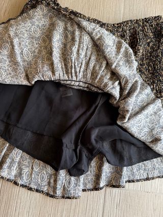 Falda pantalón estampada talla única