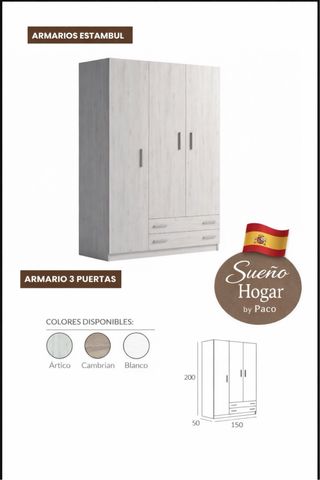 Armario 3 Puertas Sueño Hogar by Paco
