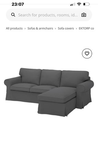 Funda sofá Ektorp Hallarp gris IKEA