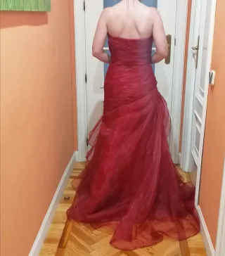 Vestido rojo organza talla 36