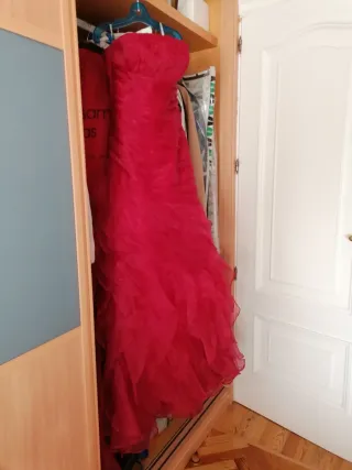 Vestido rojo organza talla 36