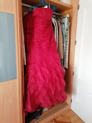 Vestido rojo organza talla 36