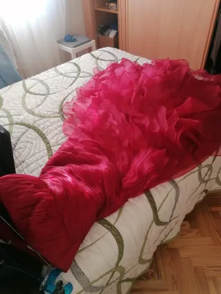 Vestido rojo organza talla 36