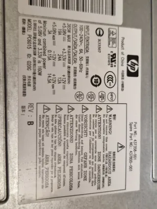 Fuente Alimentación ATX HP 437358-001