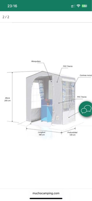 Tienda cocina camping