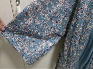 Chaqueta kimono azul