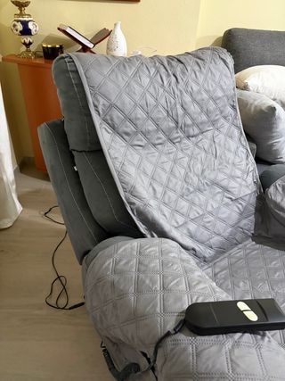 Sillón Reclinable Gris con Funda