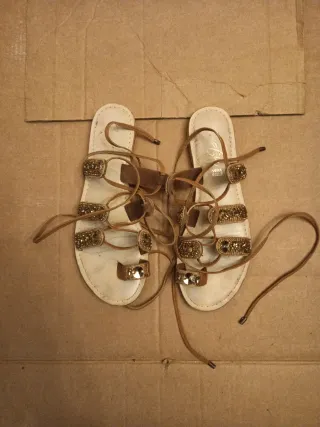 Sandali Cristin donna beige e oro