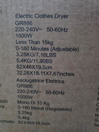 Secadora Eléctrica Uten Astronauta