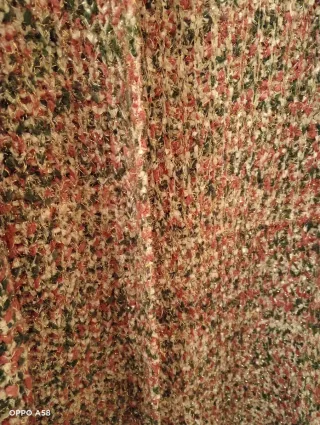 Chaqueta tres cuartos lana multicolor