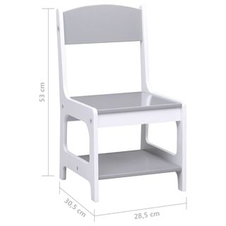 Mesa infantil con 2 sillas MDF blanco