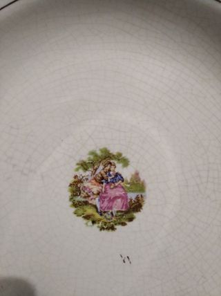 Lote 3 Platos La Cartuja Escena Galante