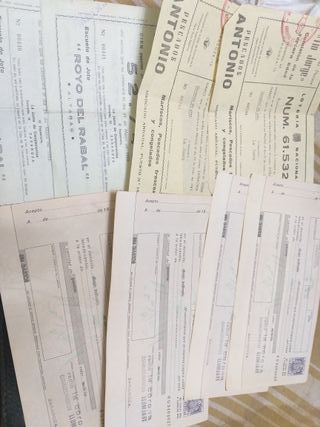 Cartera antigua piel cobrador años 60