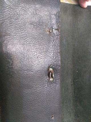 Cartera antigua piel cobrador años 60