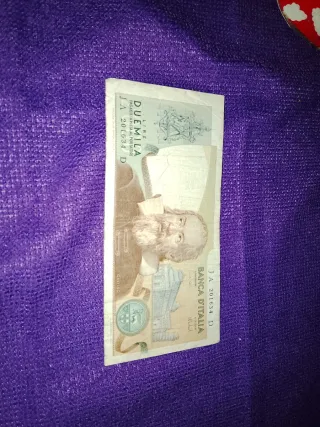 Billete antiguo 2000 Lire Italia Galileo