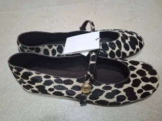 Manoletinas Zara Animal Print Talla 40