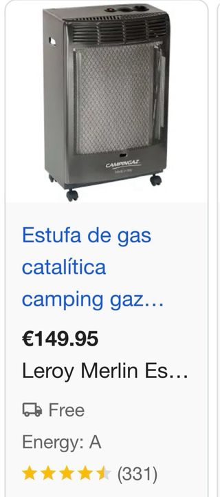 Estufa gas Campingaz catalitica