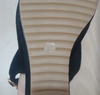 Tacones negros terciopelo plataforma