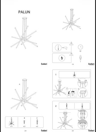 Candeeiro Palun Dourado Metal
