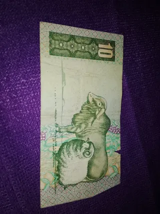 Billete antiguo Sudafricano 10 Rand