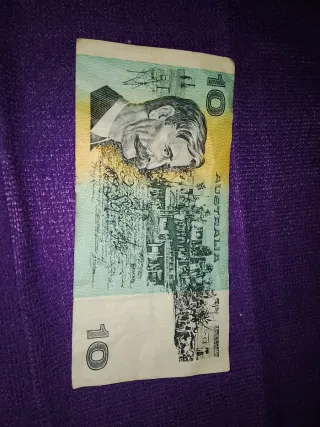 Billete 10 Dólares Australia Antiguo