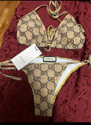 Bañador Gucci Beige y Marrón