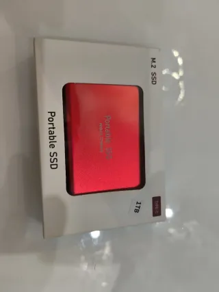 SSD Externo Portátil 1TB M.2 Type-C Rojo
