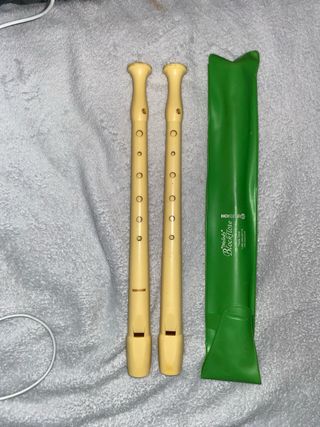 2 Flautas Hohner Melody Blockflöte Beige