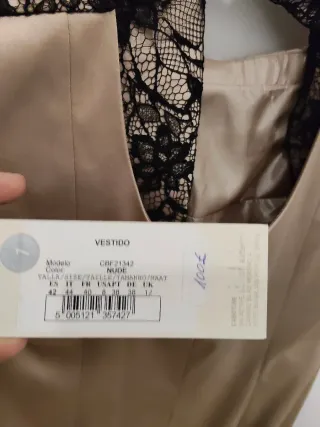 Vestido elegante dorado talla 42