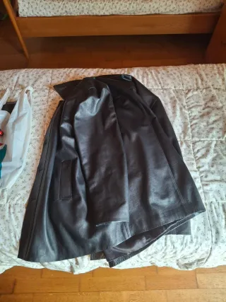 Chaqueta de Piel Negra Talla XL