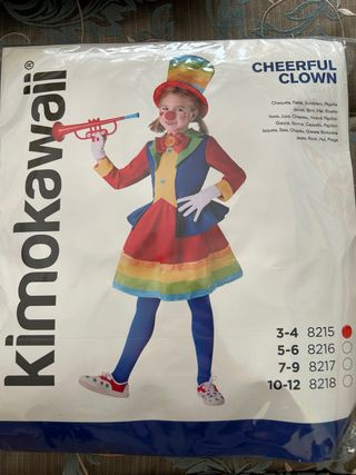 Disfraz Payaso Micolor Niña Talla 3-4