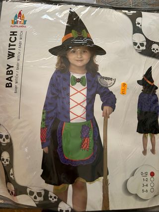 Disfraz Bruja Baby Witch Talla 0-12 meses