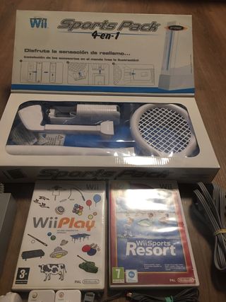 Nintendo Wii con 2 juegos y 2 mandos Revisada