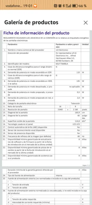 Smart TV LG 65" UHD 4K UT73