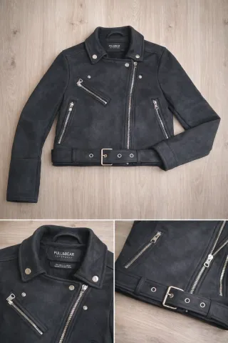 Giubbotto scamosciato nero donna S