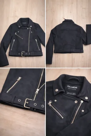 Giubbotto scamosciato nero donna S