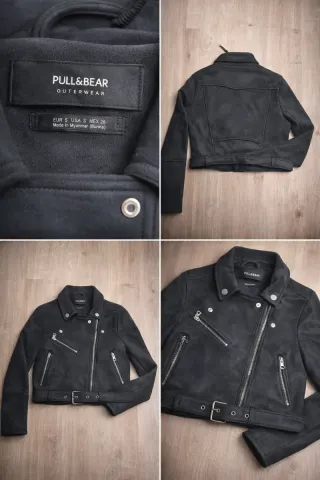 Giubbotto scamosciato nero donna S