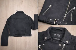 Giubbotto scamosciato nero donna S